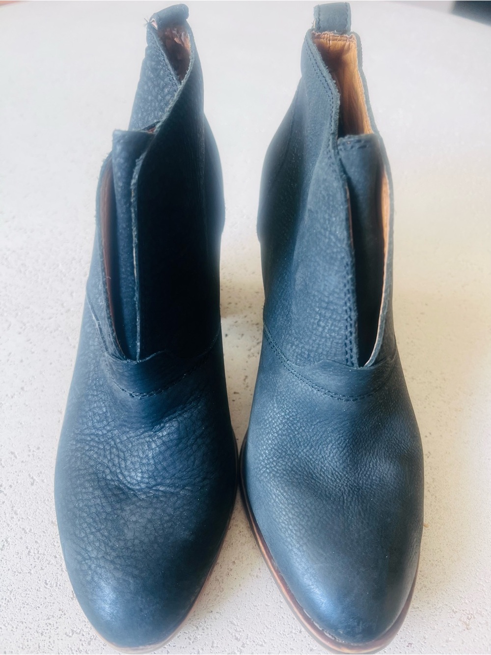 Women's Black Leather Ankle Booties - Classic Chelsea Style